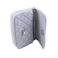 Kate Spade Natalia Quilted Turnlock Flap Crossbody Bag In Brushed Steel