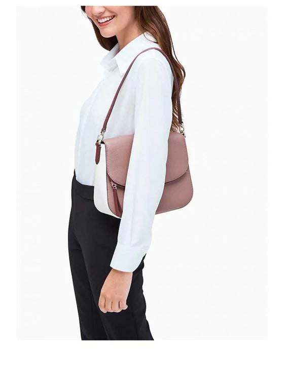 Kate Spade Jackson Neutral/Multi Medium Flap Shoulder Bag