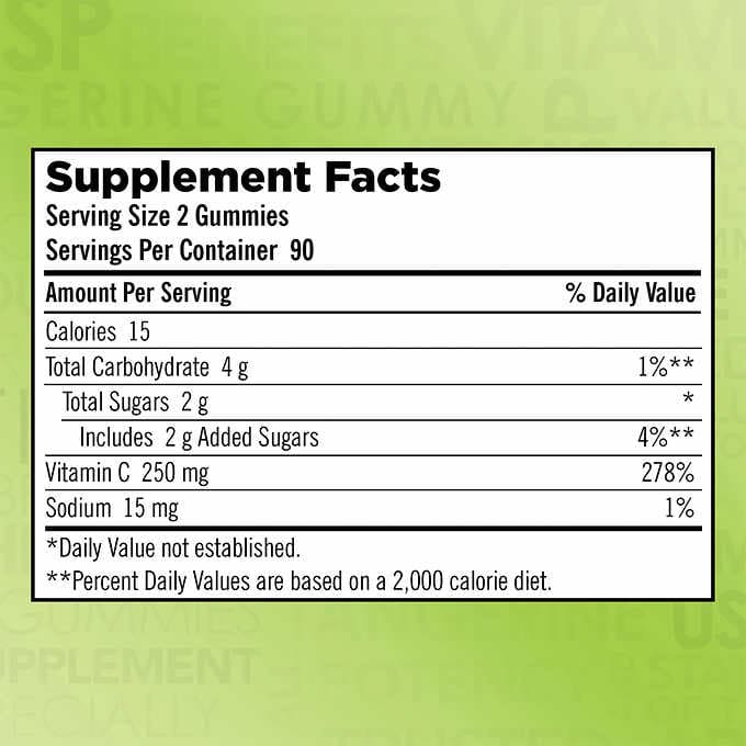 Kirkland Signature Vitamin C 250 mg., 360 Adult Gummies