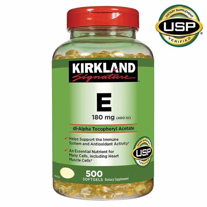 Kirkland Signature Vitamin E 180 mg., 500 Softgels