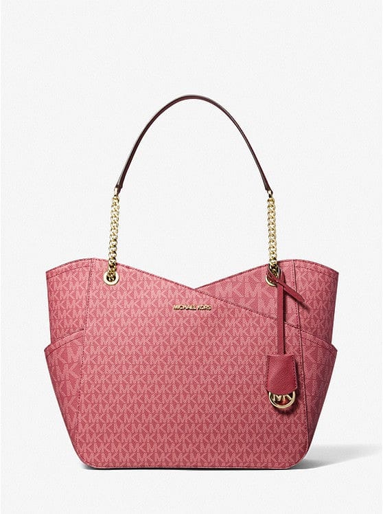 Michael Kors Jet Set Large Logo Shoulder Bag (Berry Multi)