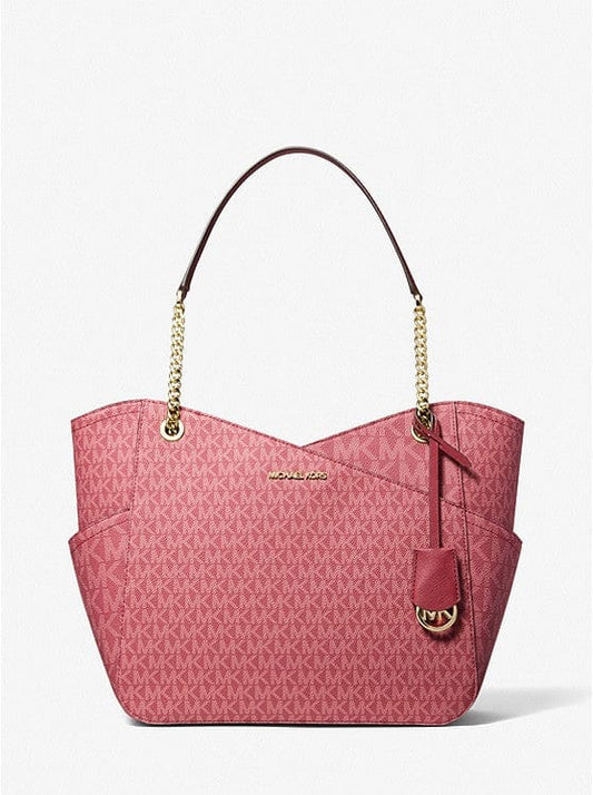 Michael Kors Jet Set Large Logo Shoulder Bag (Berry Multi)