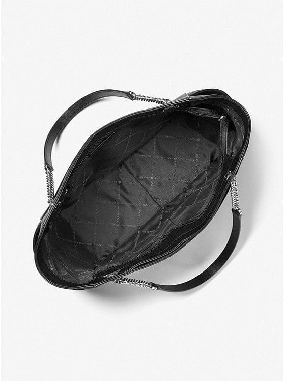 Michael Kors Jet Set Large Logo Shoulder Bag (Black Combo)