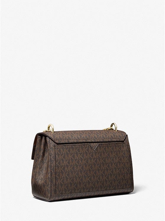 Michael Kors Lita Medium Two-Tone Logo Crossbody Bag (Powder Blush)
