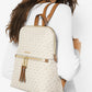 Michael Kors Rhea Zip Medium Slim Signature Backpack - Vanilla