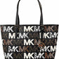Michael Kors Jet Set Travel Medium Carryall Tote Graffiti Black Graphic MK Logo Multi