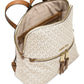 Michael Kors Rhea Zip Medium Slim Signature Backpack - Vanilla