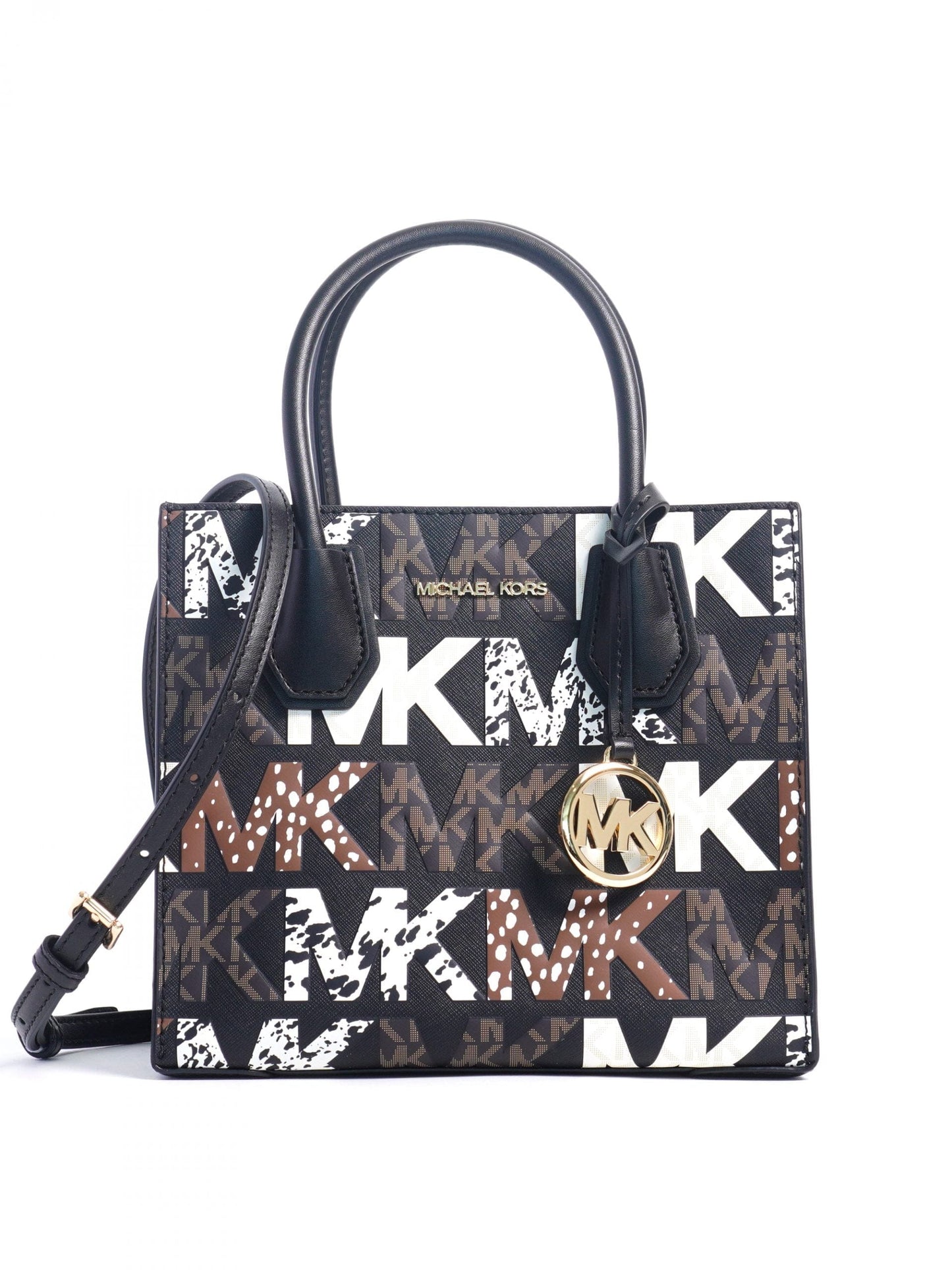 Michael Kors Mercer Medium Messenger Signature Black Multi