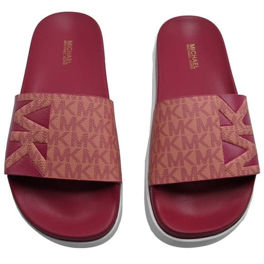Michael Kors Trixie Slide Leather MK SIG SM/MK HF Print RS Multi