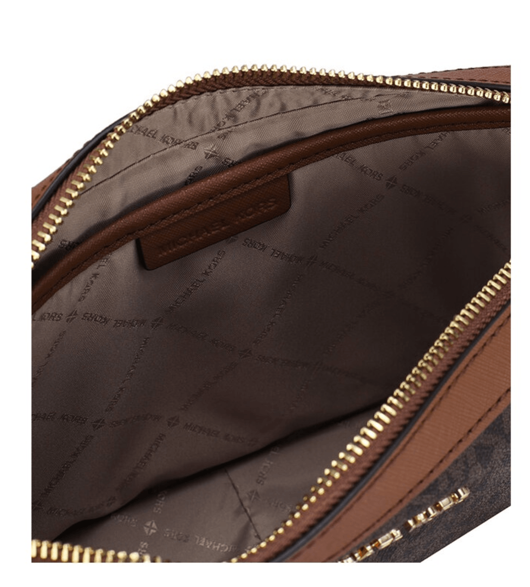 Michael Kors Jet Set Crossbody - Mono Brown