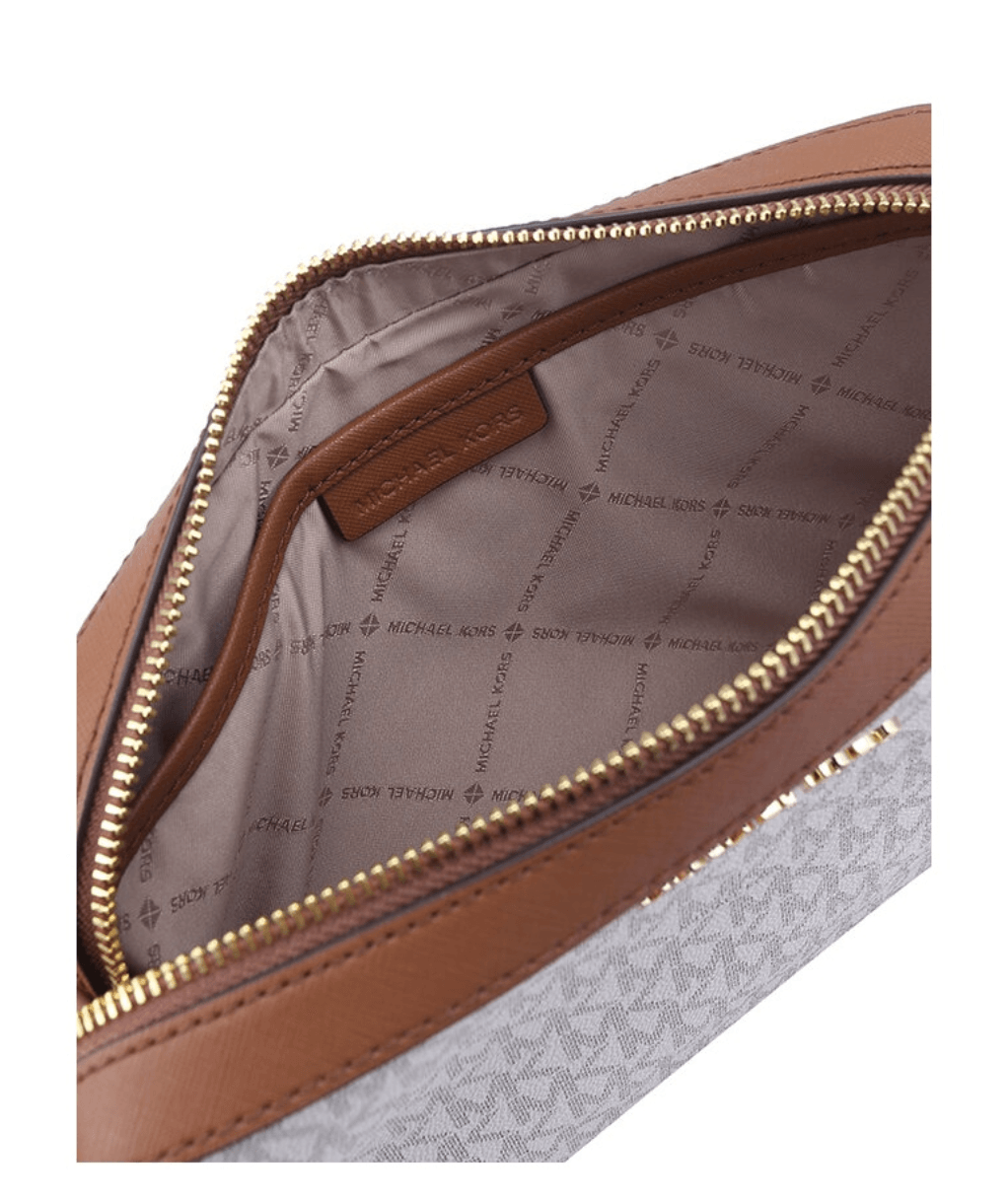 Michael Kors Jet Set Crossbody - Mono Vanilla