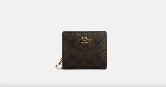 Coach Snap Wallet In Signature Canvas