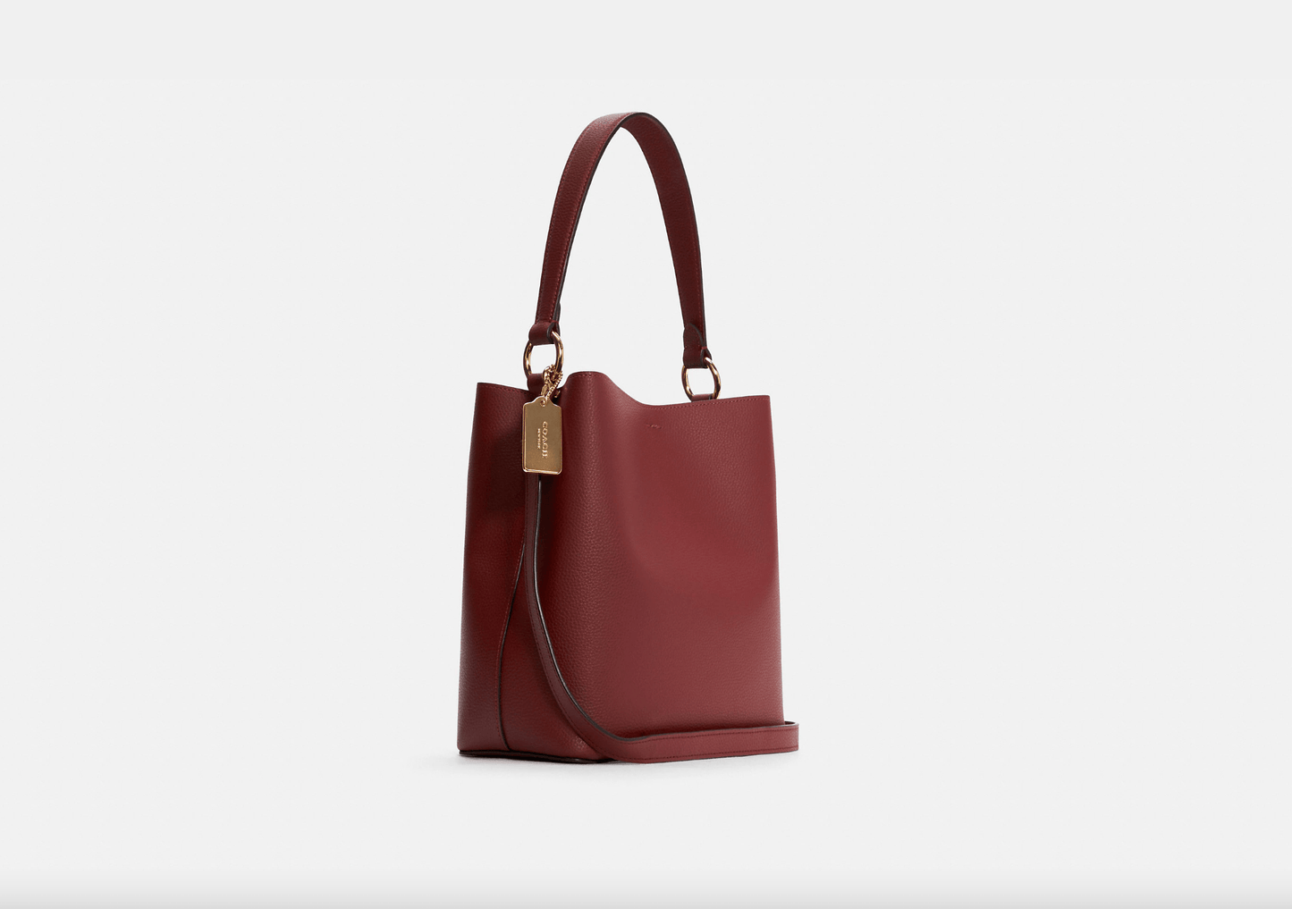 Coach Town Bucket Bag With Stripe Signature Canvas Interior