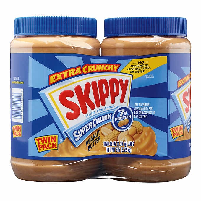 Skippy Peanut Butter, Super Chunk, 48 oz, 2-count