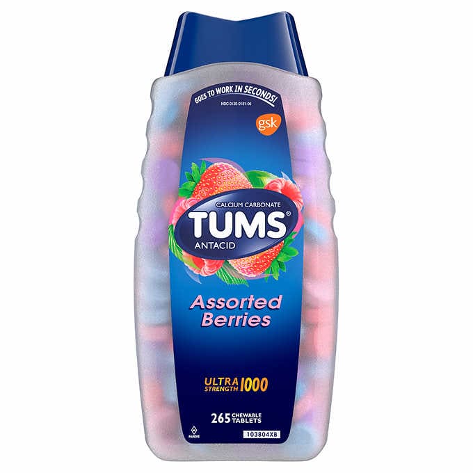 TUMS Antacid Ultra Strength, 265 Chewable Tablets