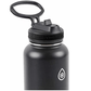 ThermoFlask Spout Straw Bottles, Black & Purple, 40 Ounce (Pack of 2)