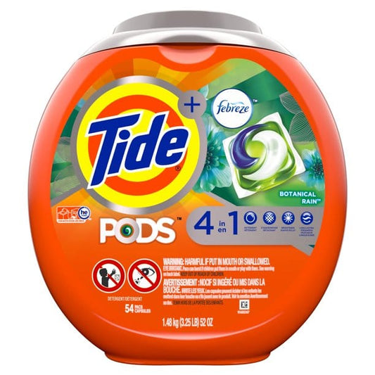 Tide Pods 4-in-1 Botanical Rain, 54 Pods
