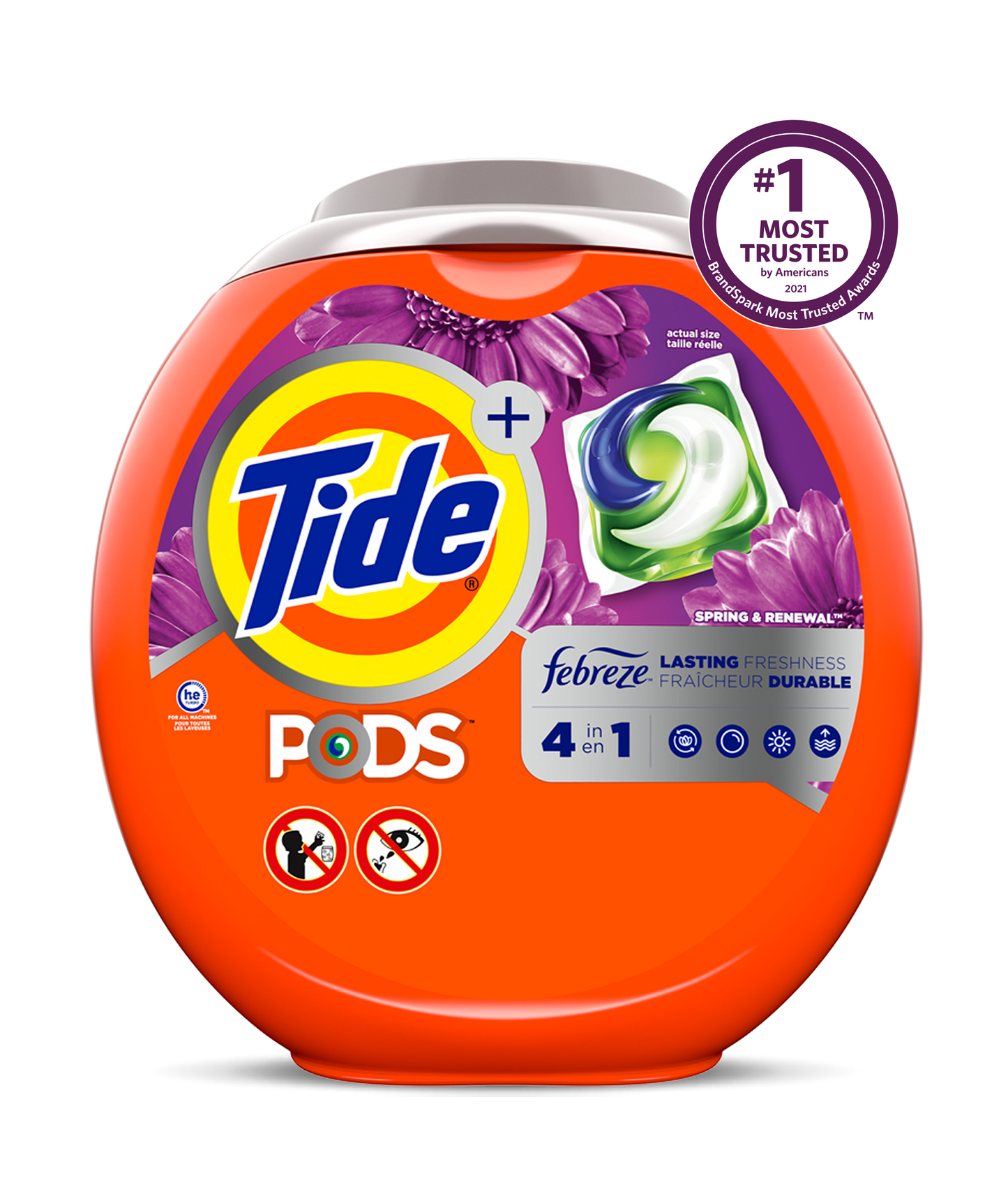 Tide Pods 4-in-1 Spring and Renewal 73 Pods
