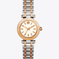 Tory Burch Classic T Watch, Two-Tone Stainless/ Ivory