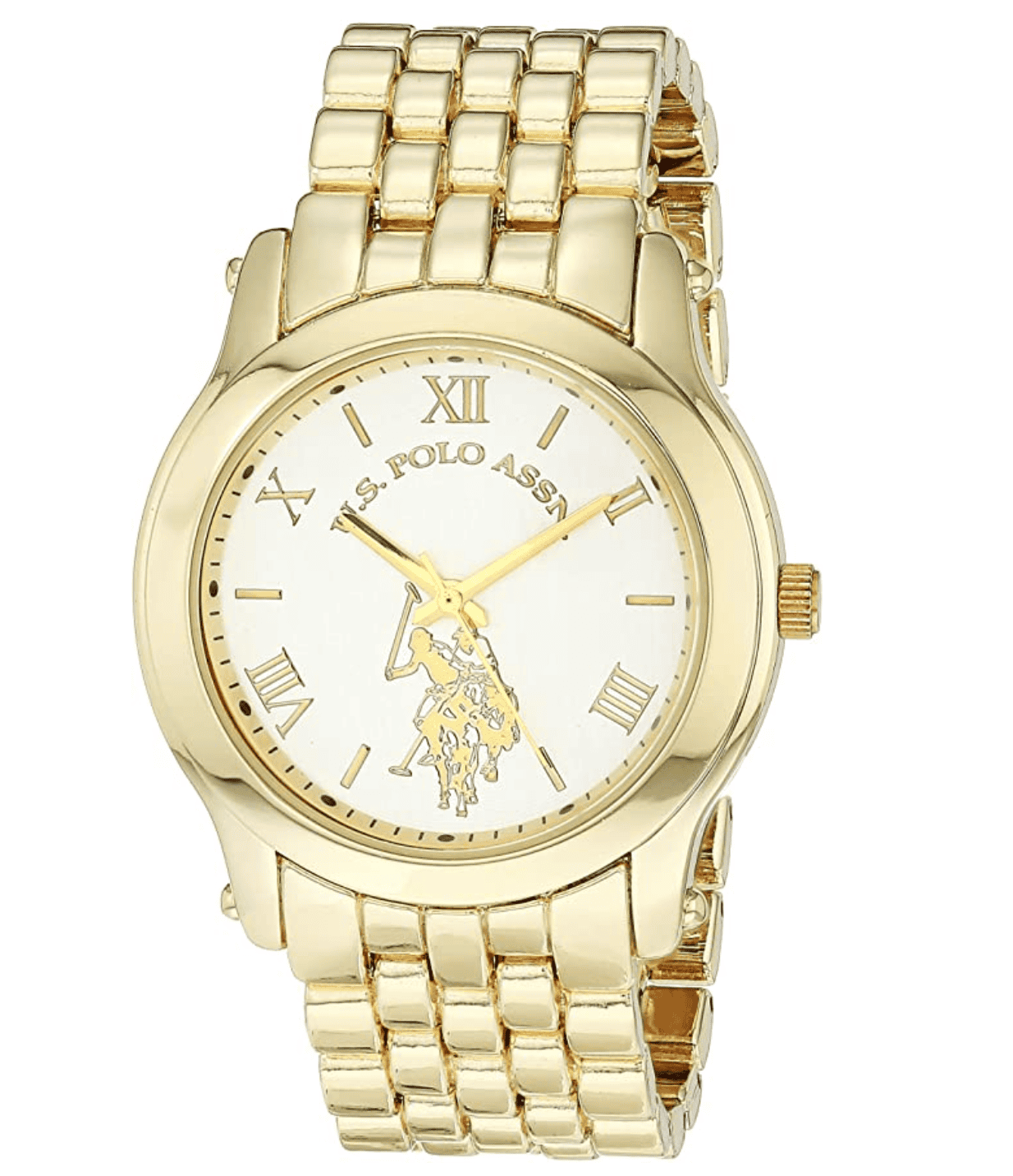 U.S. Polo Assn. Women's Quartz Watch with Alloy Strap, Gold