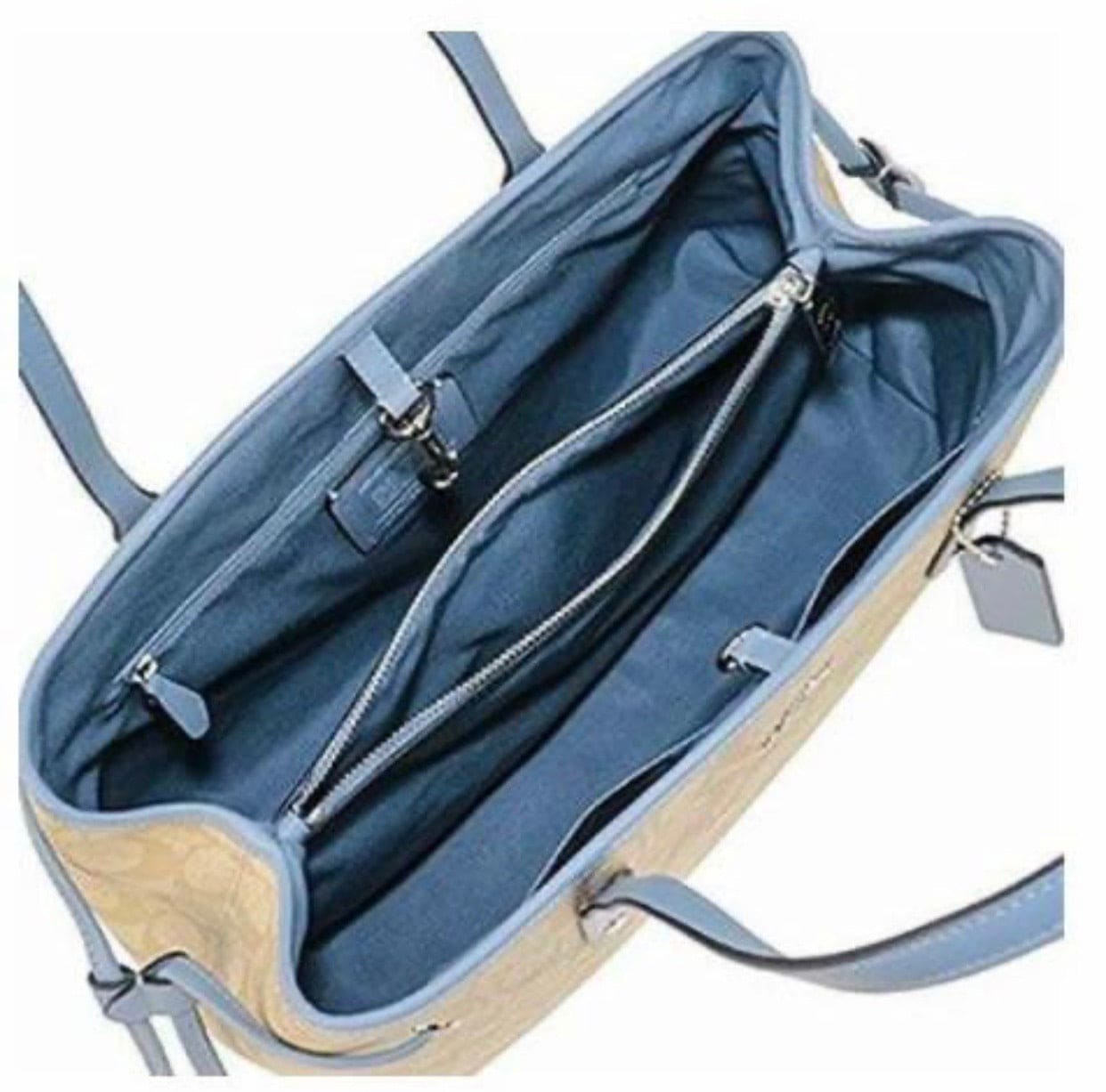 Coach PVC Drawstring Tote Bag Light Khaki